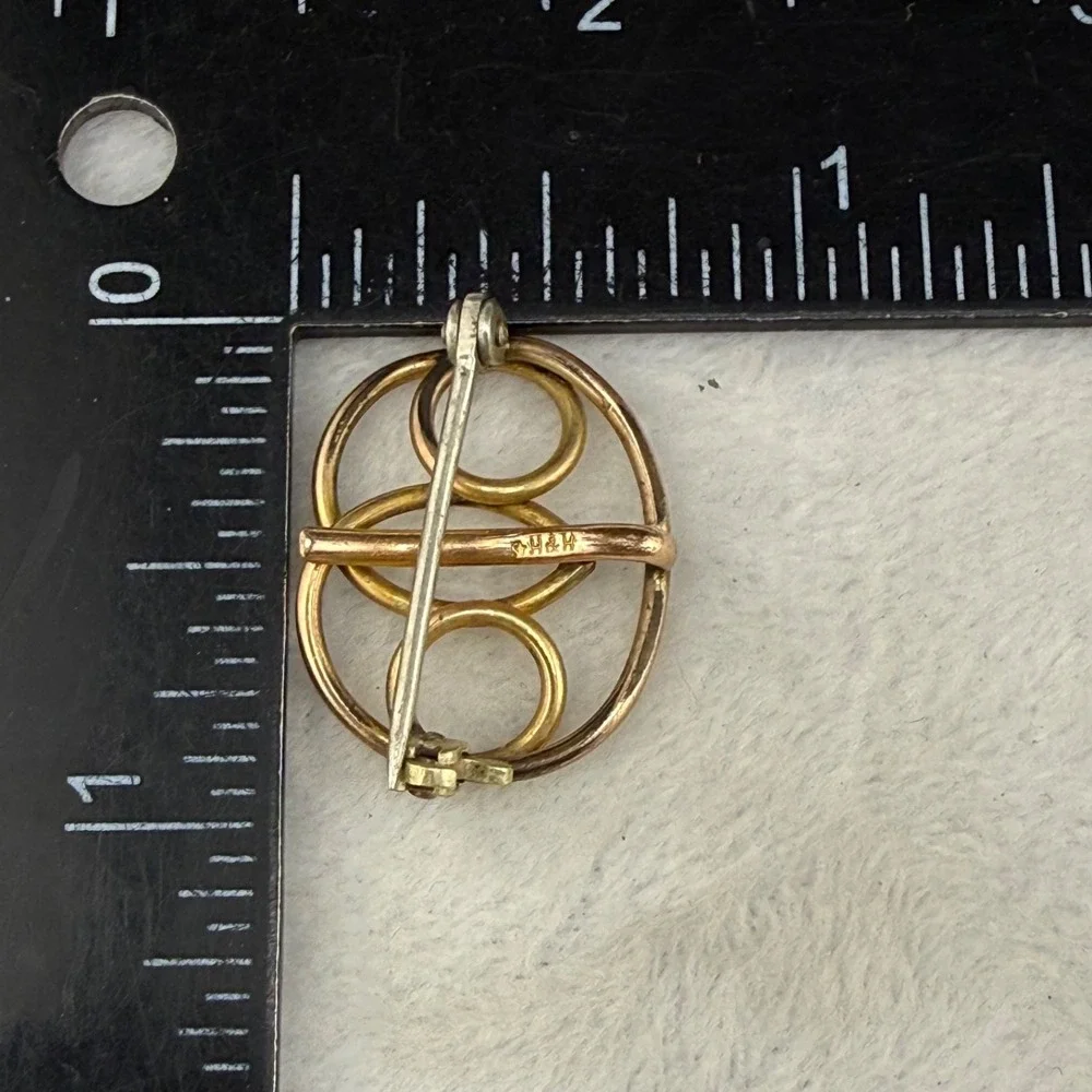 Vintage Gold Filled Brooch Knot Pocket Watch Pin